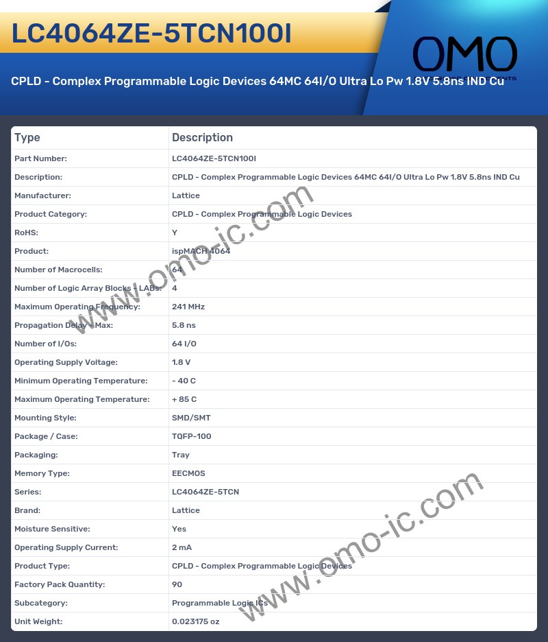 LC4064ZE-5TCN100I