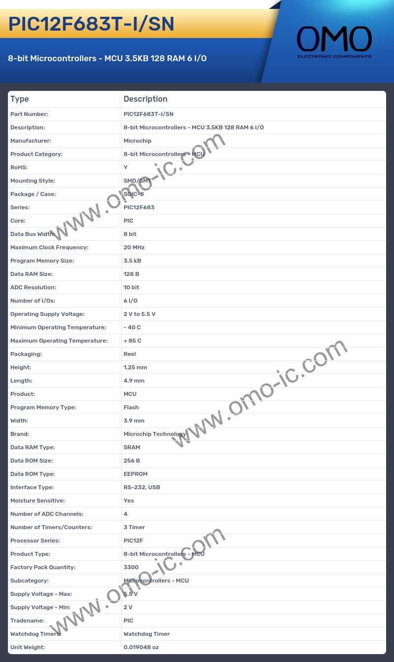 PIC12F683T-I/SN
