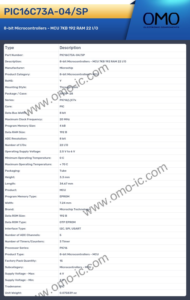 PIC16C73A-04/SP