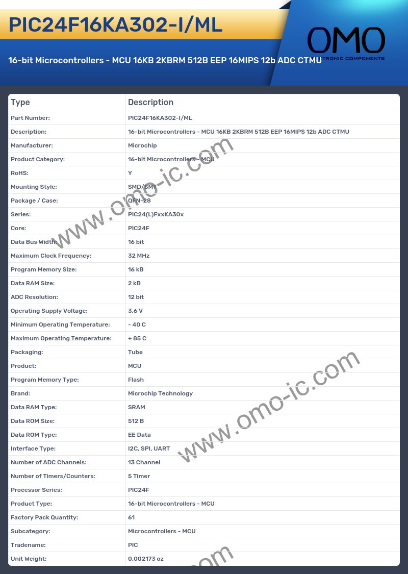 PIC24F16KA302-I/ML
