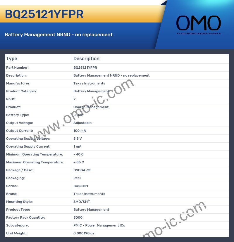 BQ25121YFPR