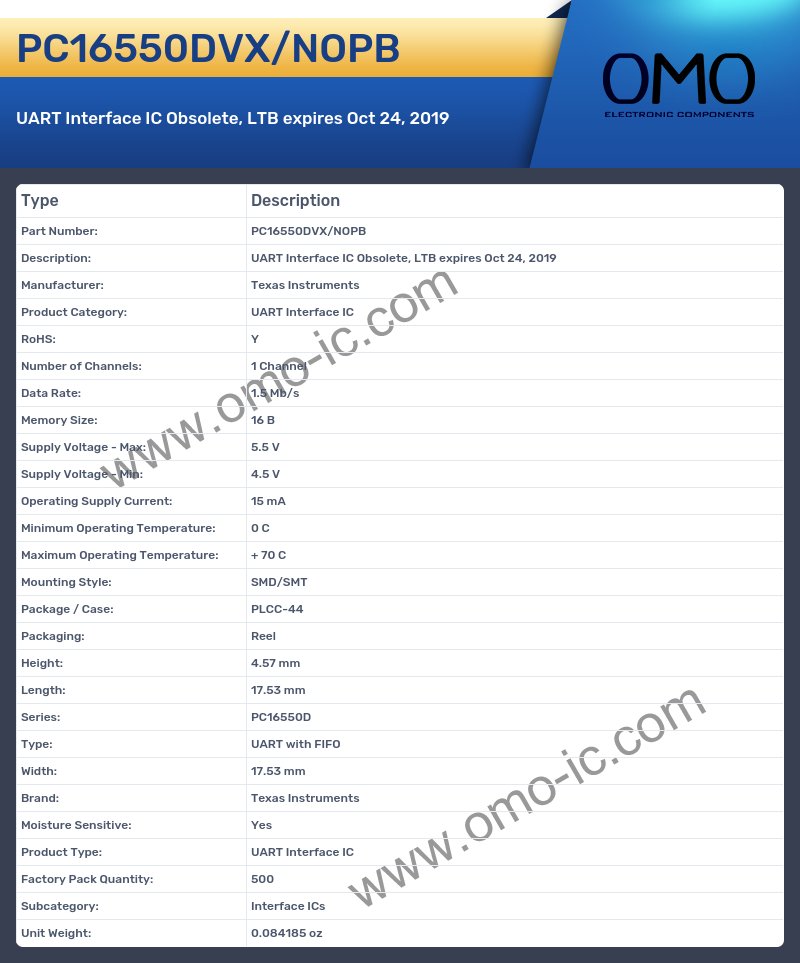 PC16550DVX/NOPB