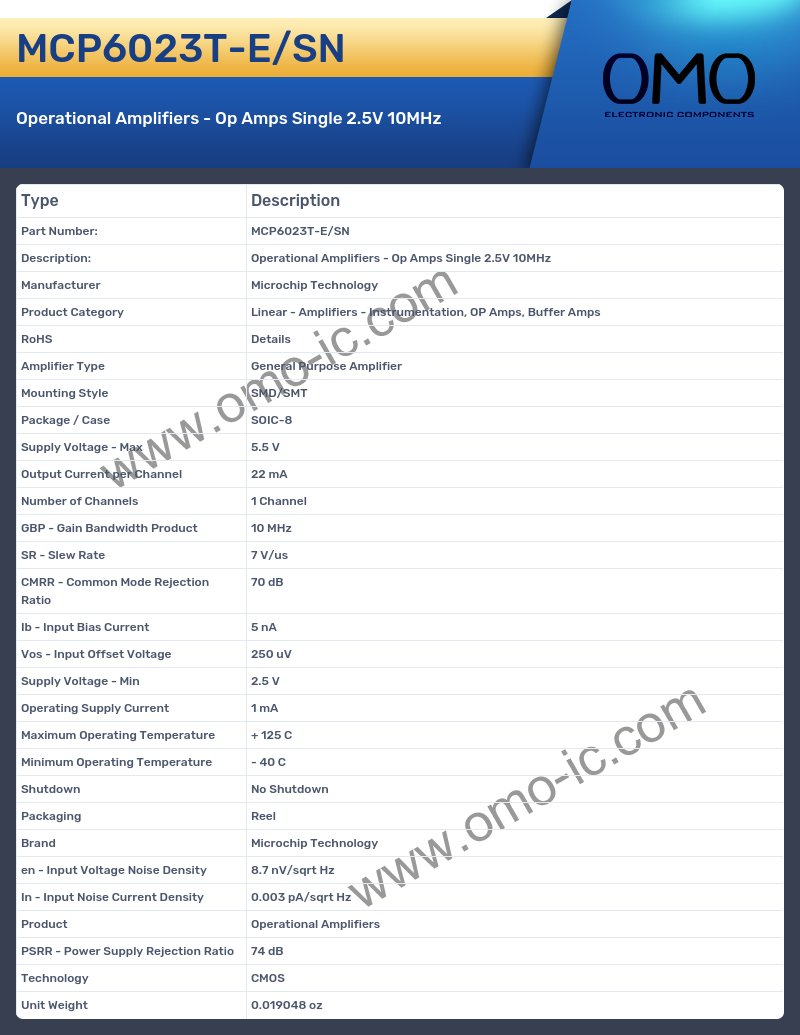 MCP6023T-E/SN