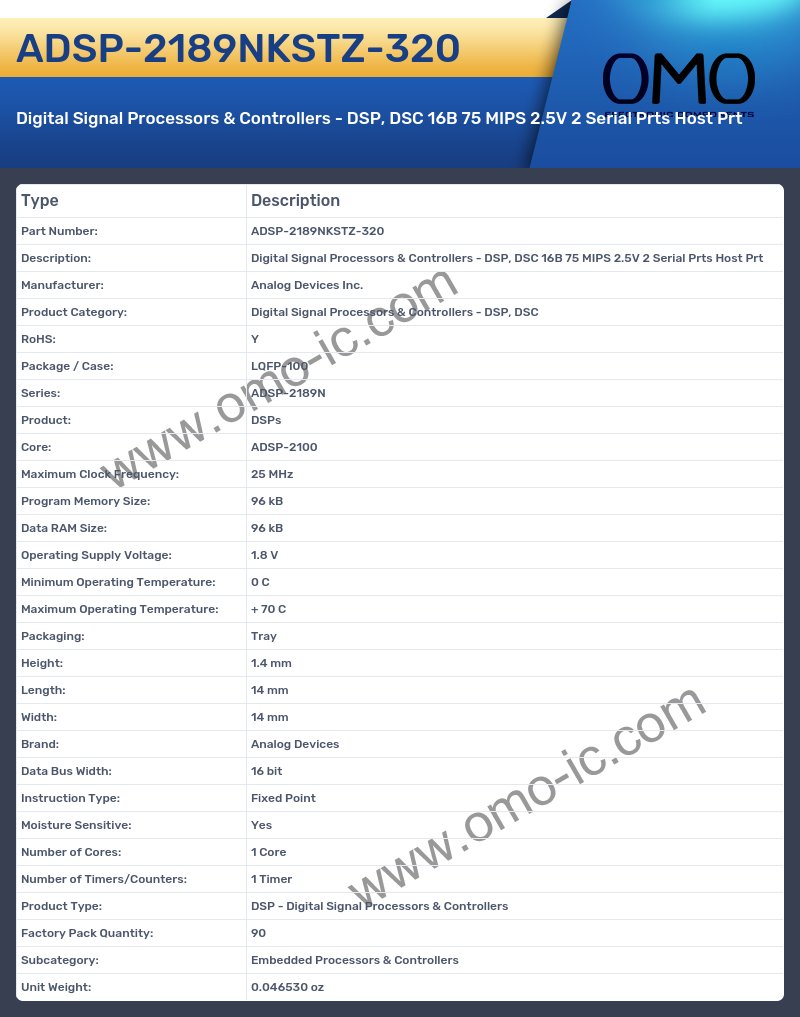 ADSP-2189NKSTZ-320