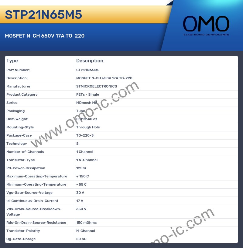 STP21N65M5