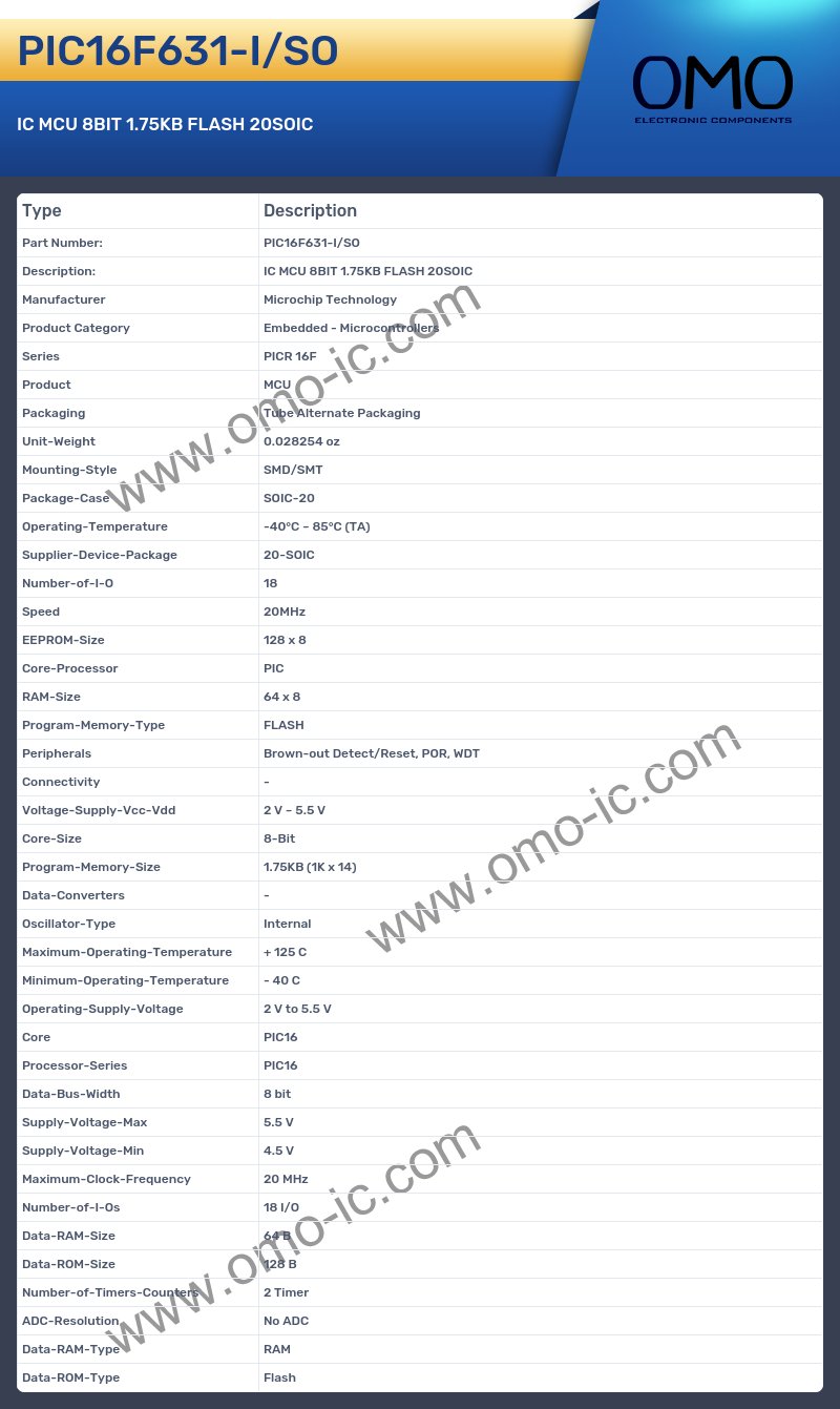 PIC16F631-I/SO