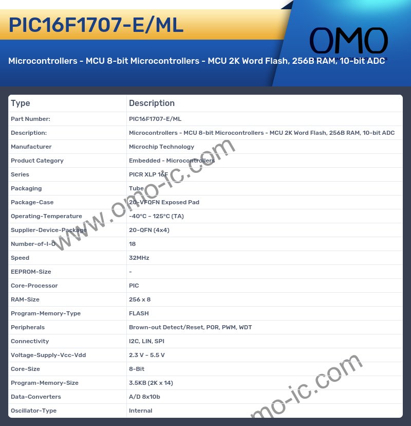 PIC16F1707-E/ML