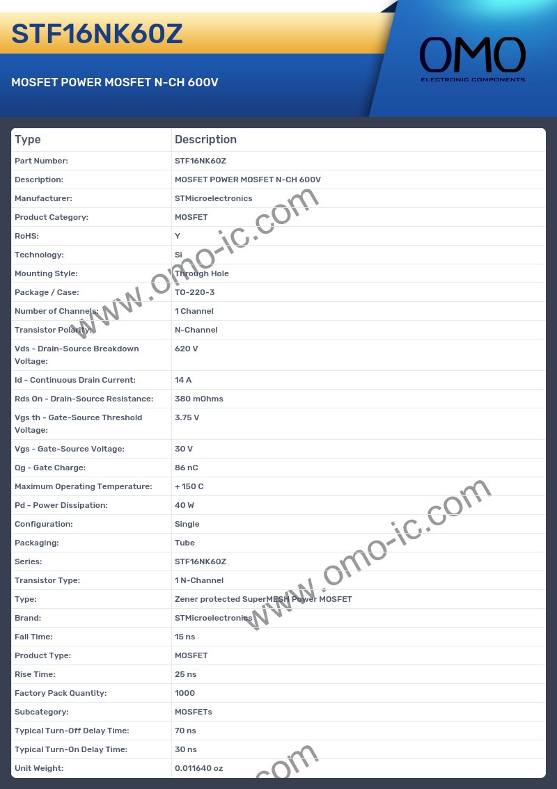 STF16NK60Z