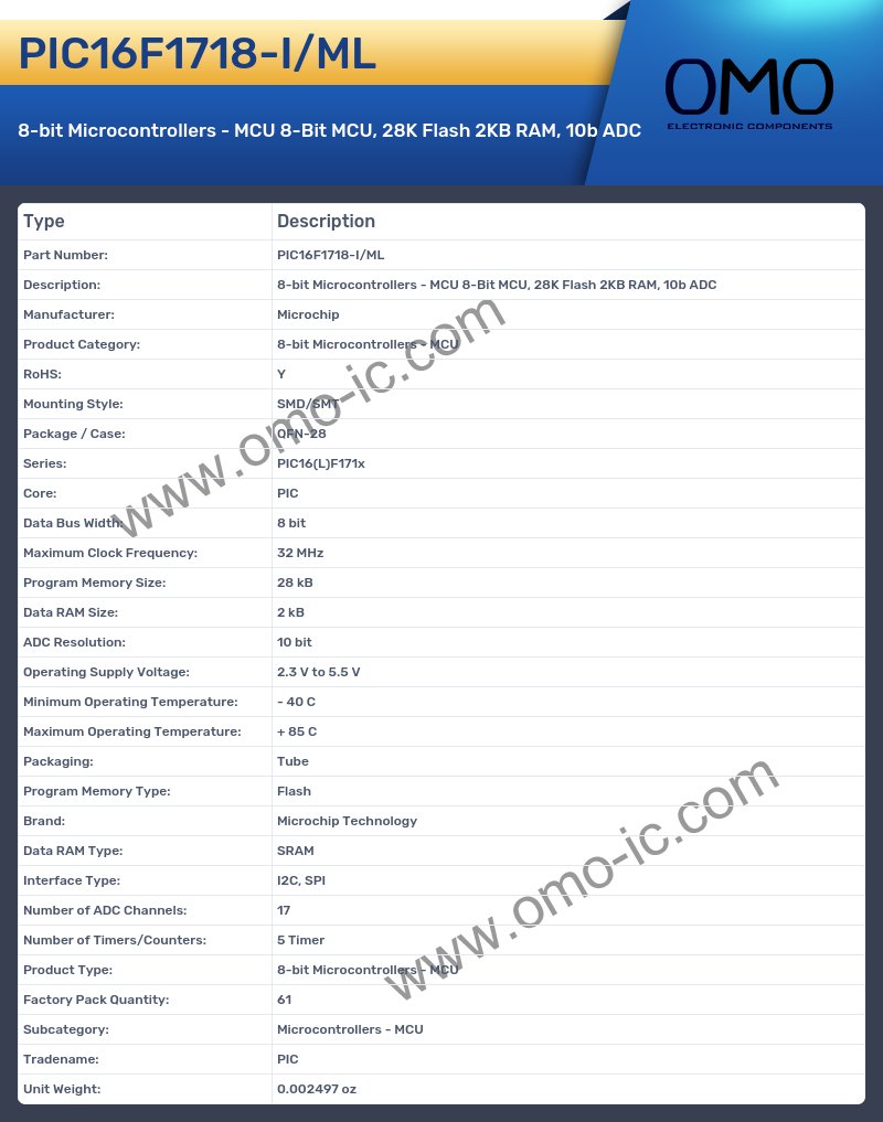 PIC16F1718-I/ML