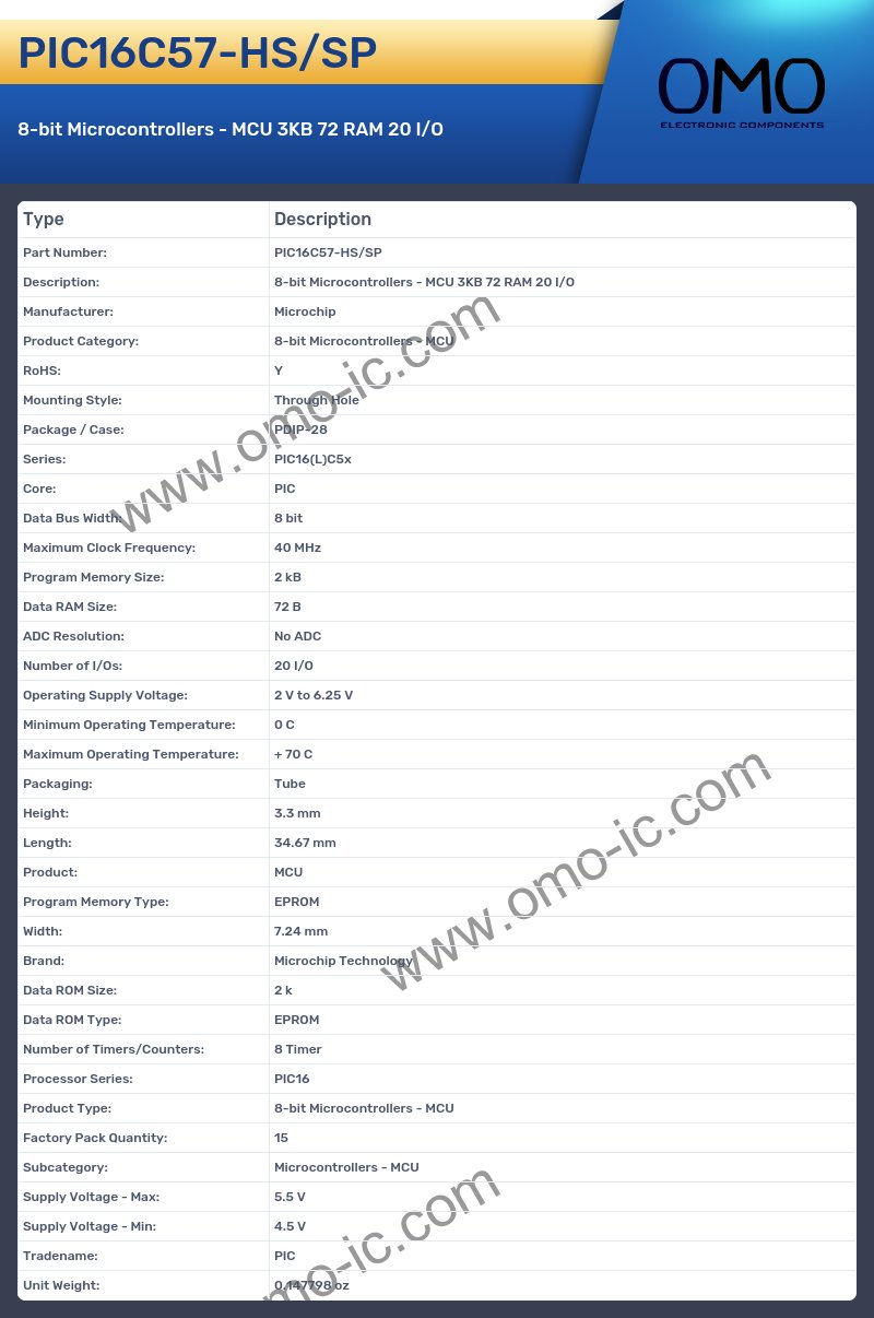 PIC16C57-HS/SP