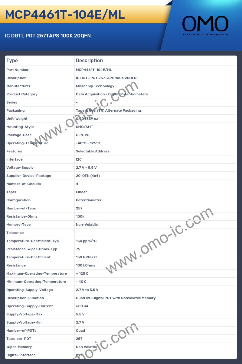 MCP4461T-104E/ML