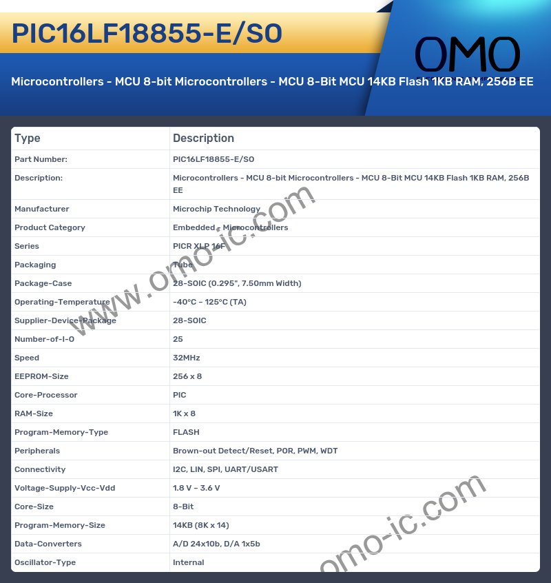 PIC16LF18855-E/SO