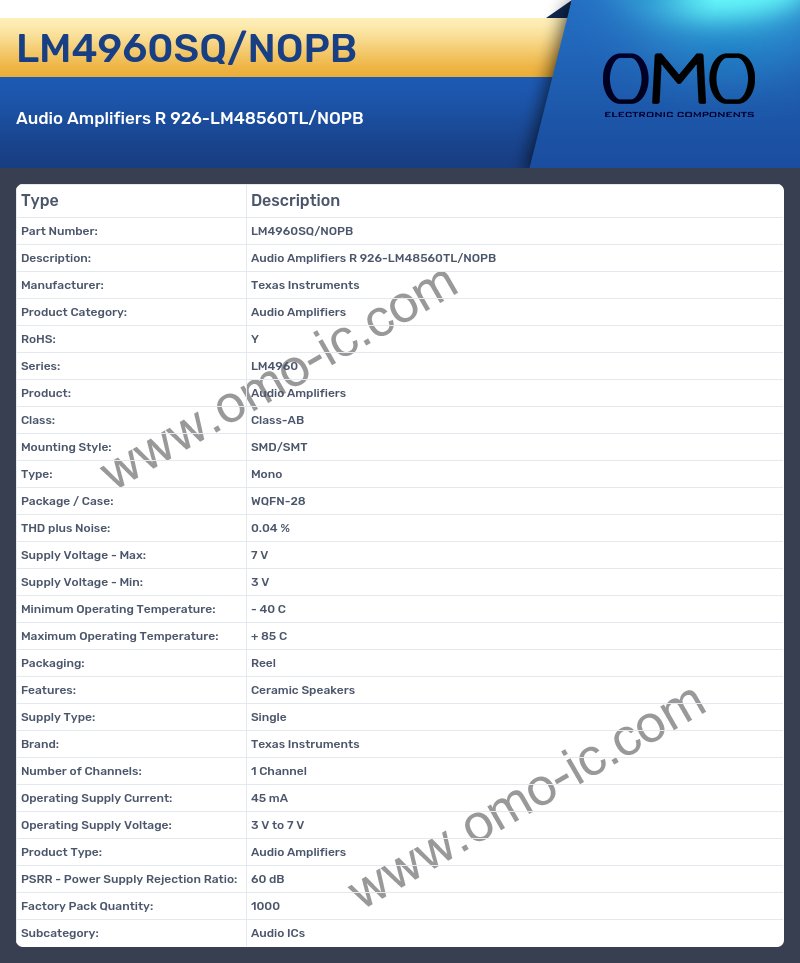 LM4960SQ/NOPB