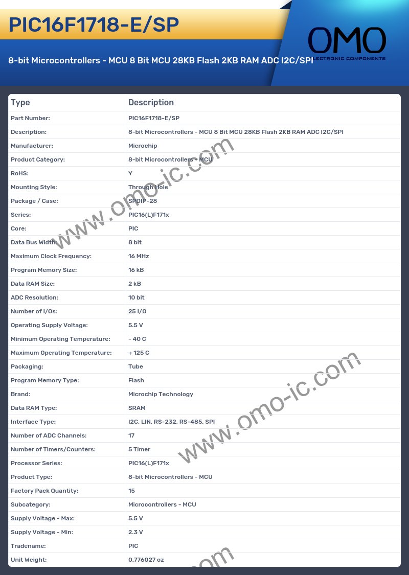 PIC16F1718-E/SP