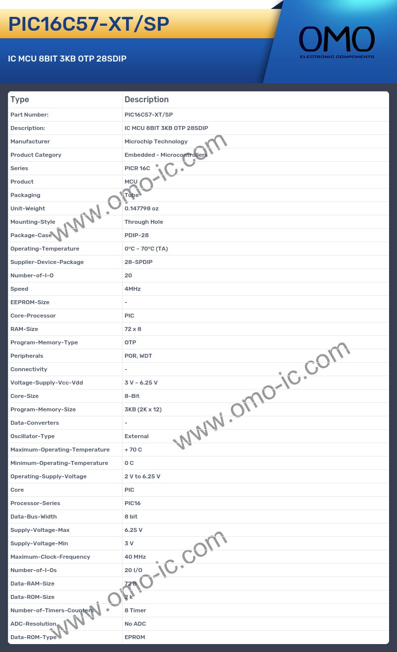 PIC16C57-XT/SP