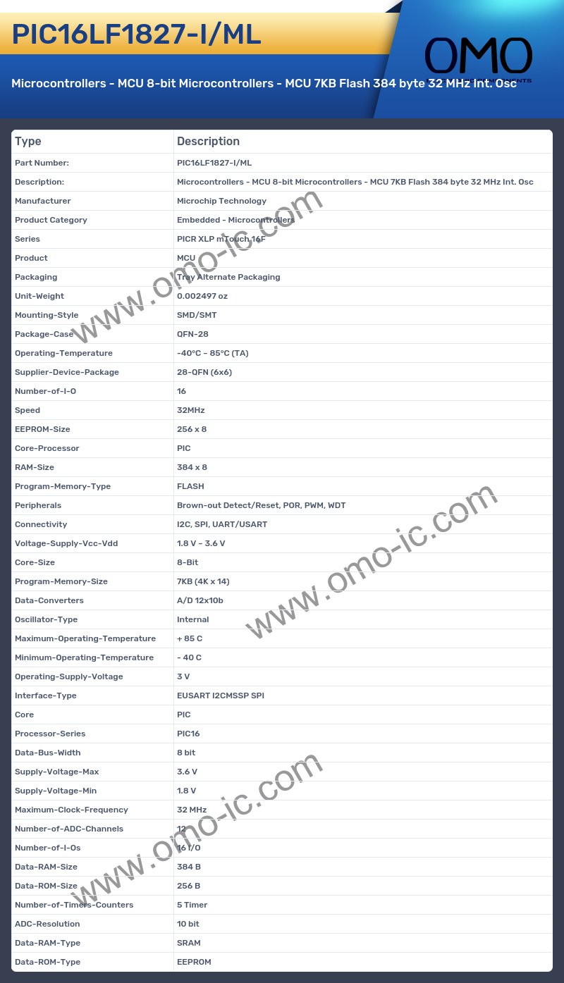 PIC16LF1827-I/ML