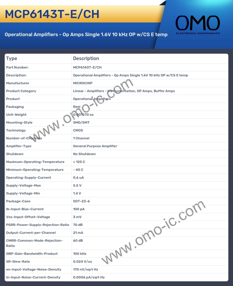 MCP6143T-E/CH
