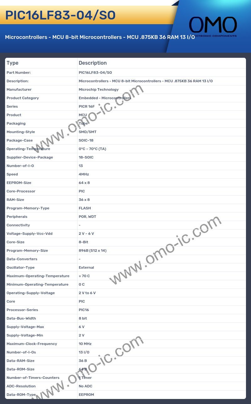 PIC16LF83-04/SO
