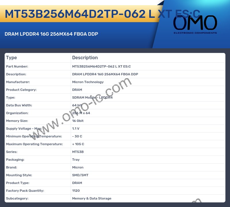 MT53B256M64D2TP-062 L XT ES:C