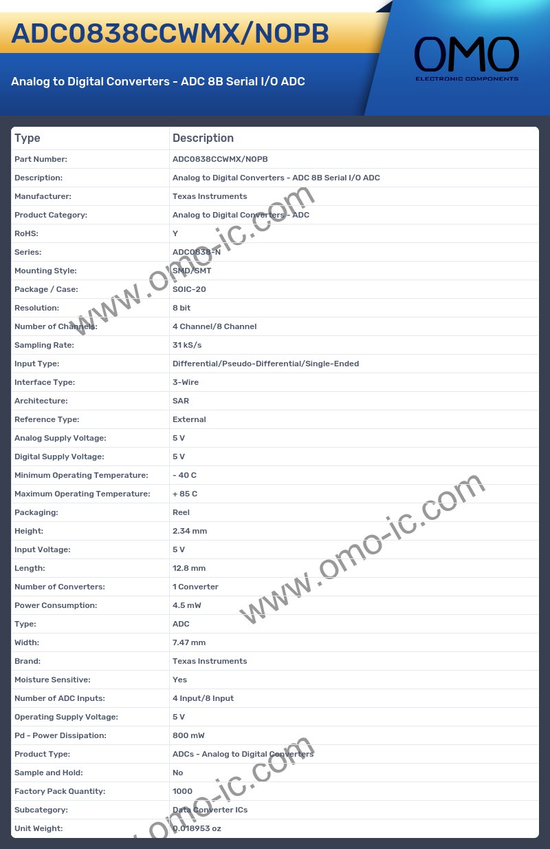 ADC0838CCWMX/NOPB