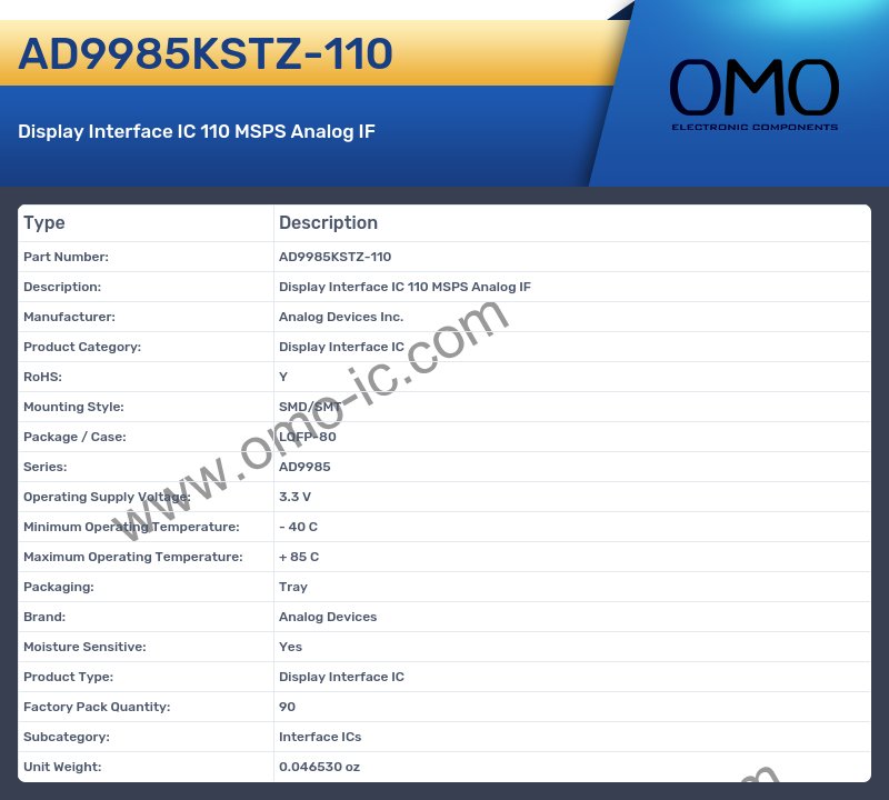 AD9985KSTZ-110