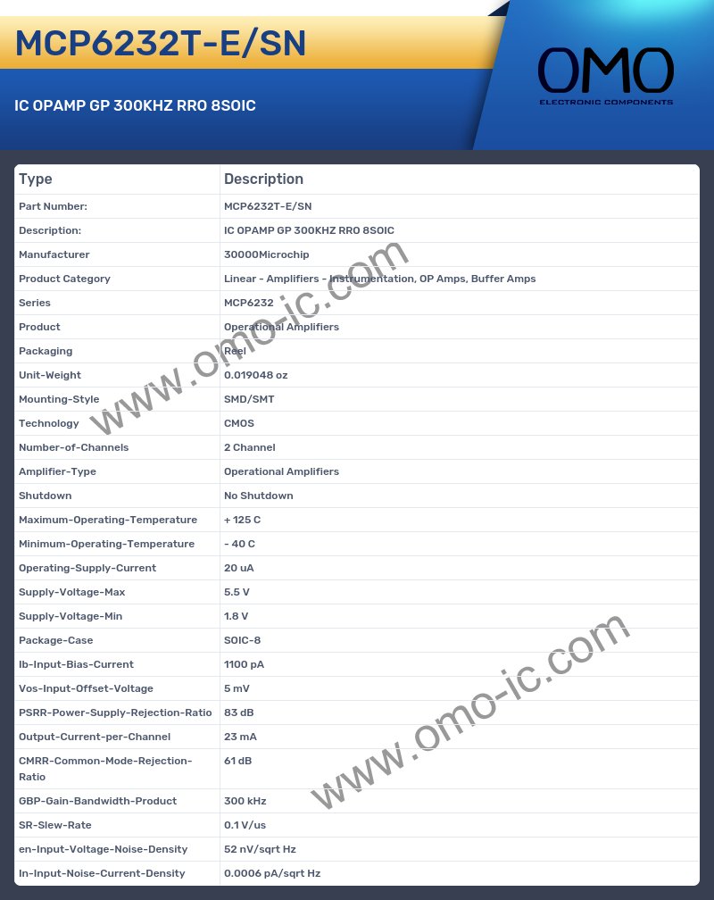 MCP6232T-E/SN