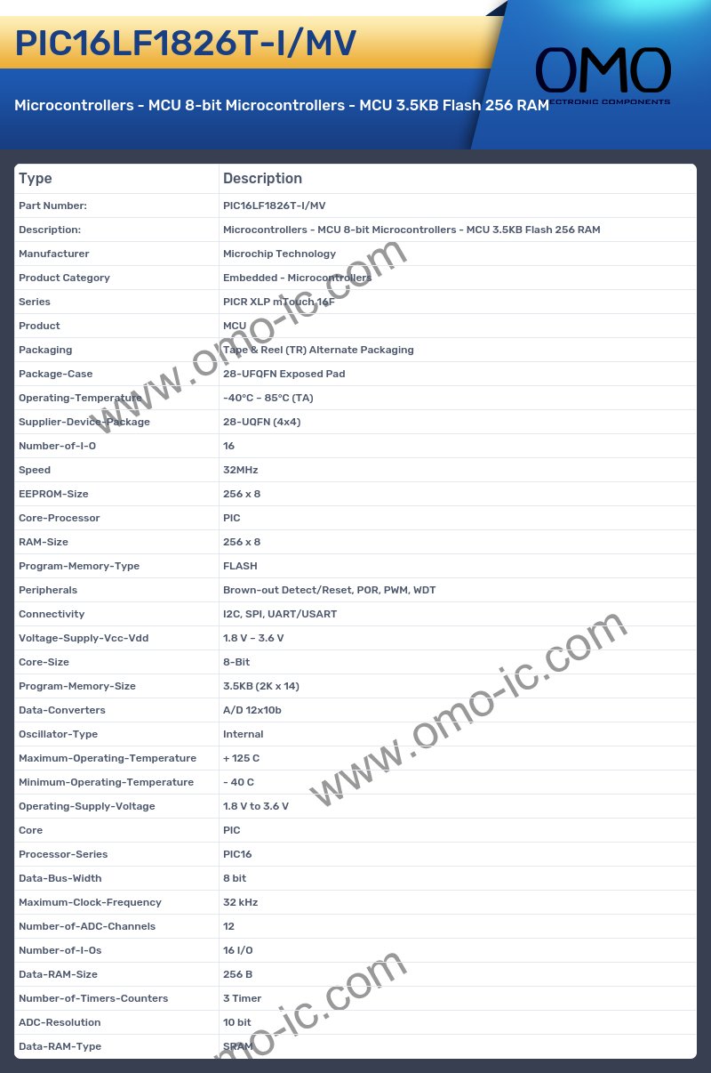 PIC16LF1826T-I/MV
