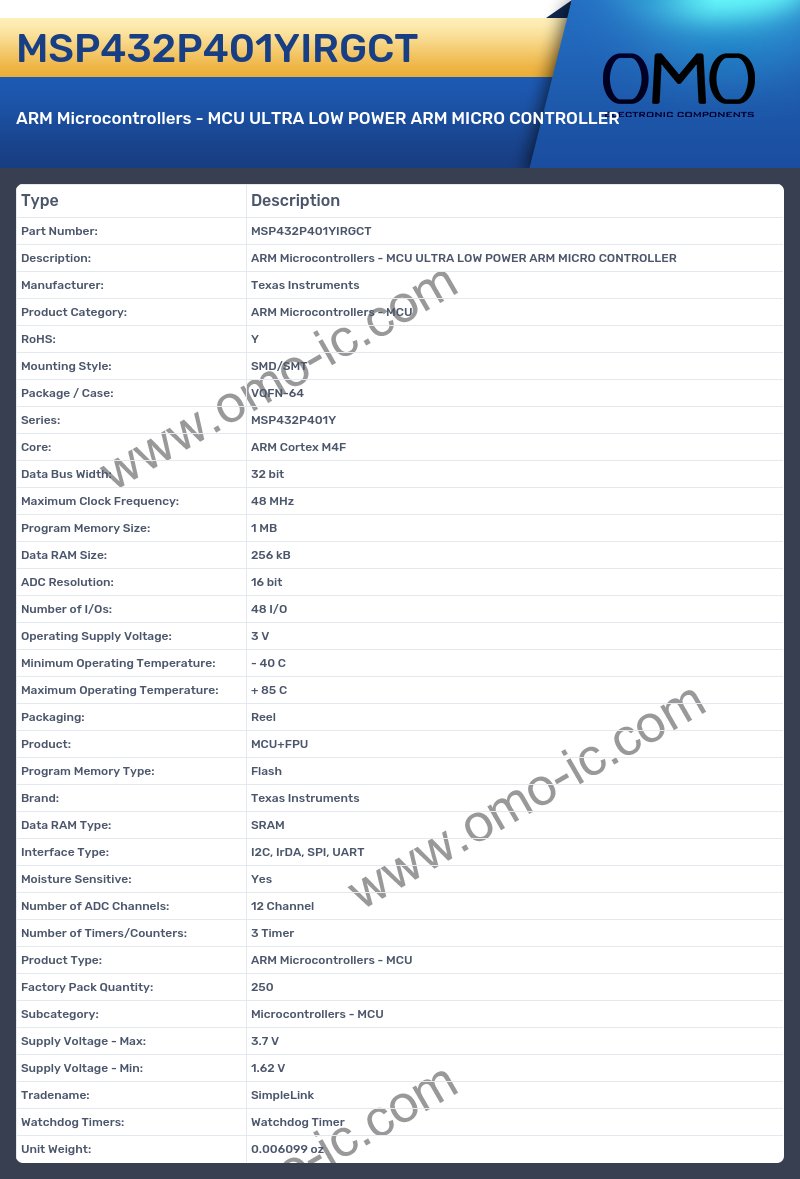 MSP432P401YIRGCT
