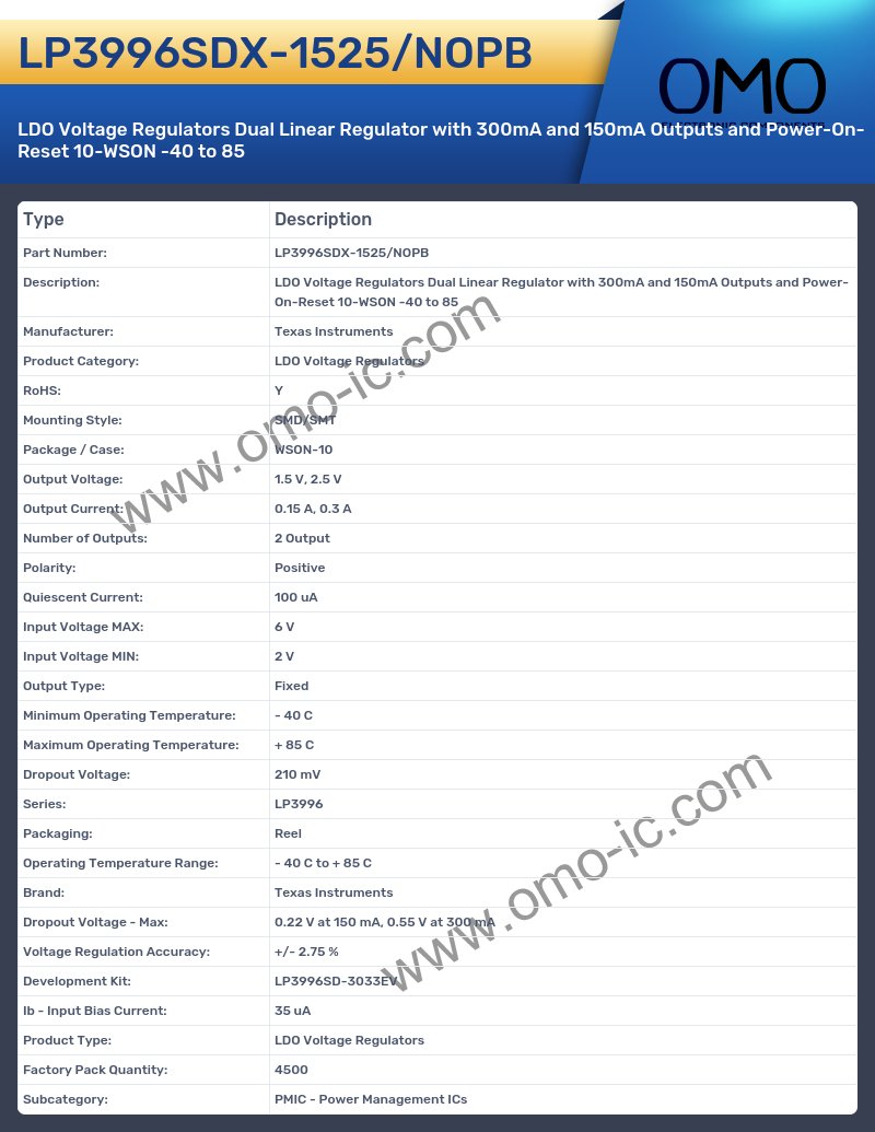 LP3996SDX-1525/NOPB