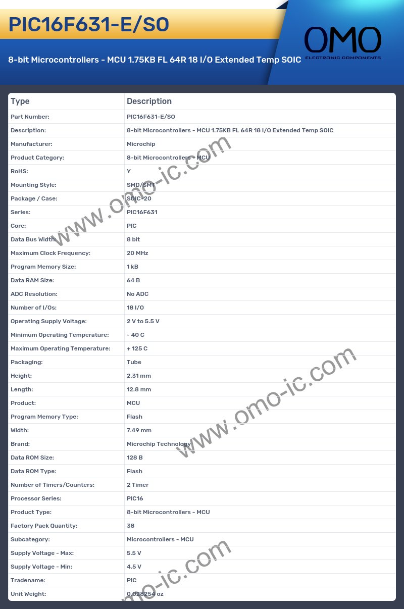 PIC16F631-E/SO