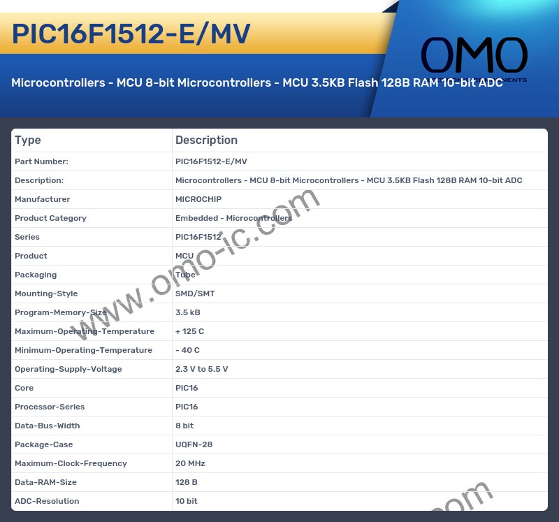 PIC16F1512-E/MV