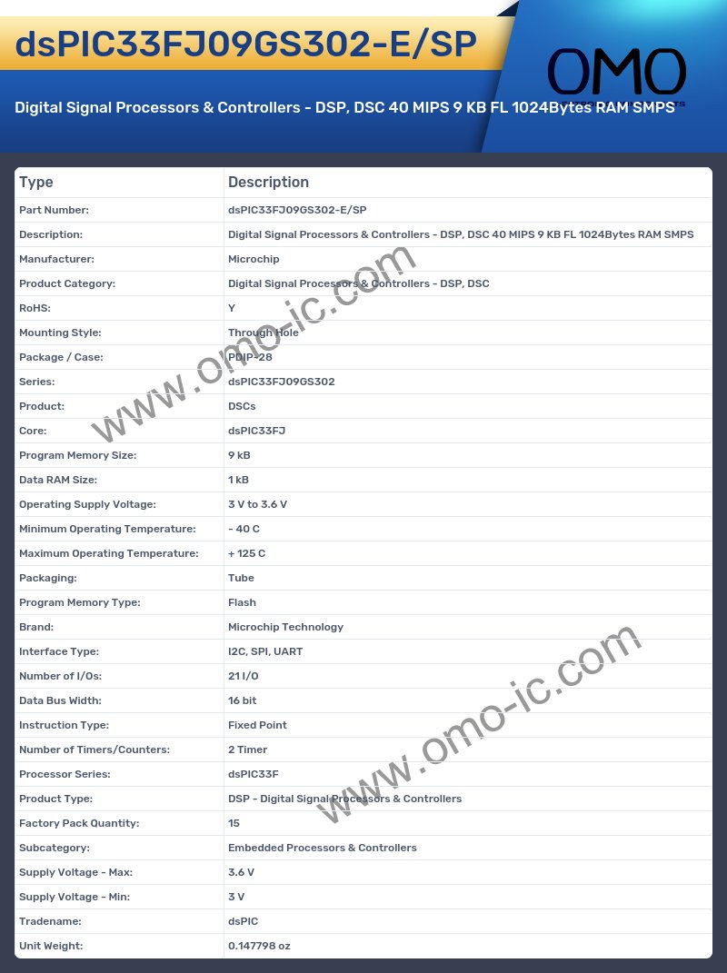 dsPIC33FJ09GS302-E/SP