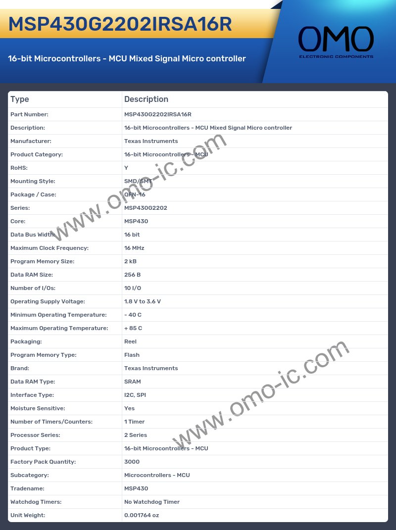 MSP430G2202IRSA16R