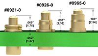 Ultra-Low- and Low-Profile Spring Pins